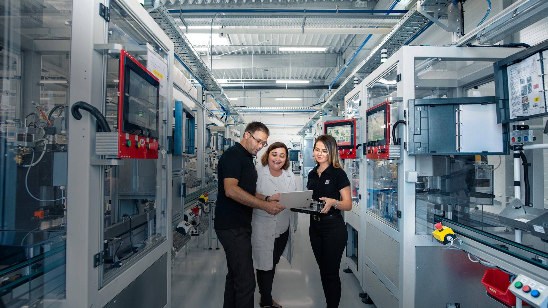 Inside of plant at automotive supplier Huf in Arad Romania